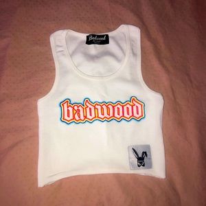 White Bad Bunny Rainbow Tank, Size Medium, never worn- only tried on
